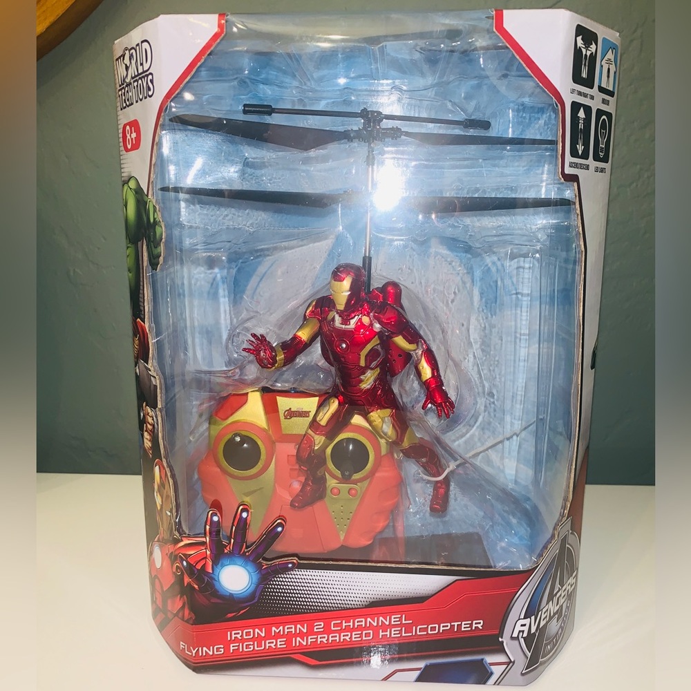 Marvel Iron Man Avengers Channel Flying Figure Infrared Helicopter